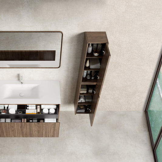 Colonna sospesa 160 cm Rovere Scuro Pace - MedaHome