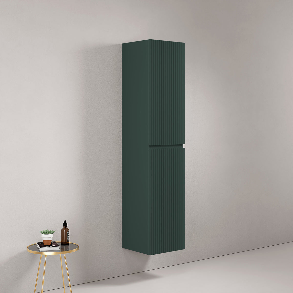 Colonna Sospesa Cannettata H.160 cm Verde Comodoro - Fiji Paint Canneté