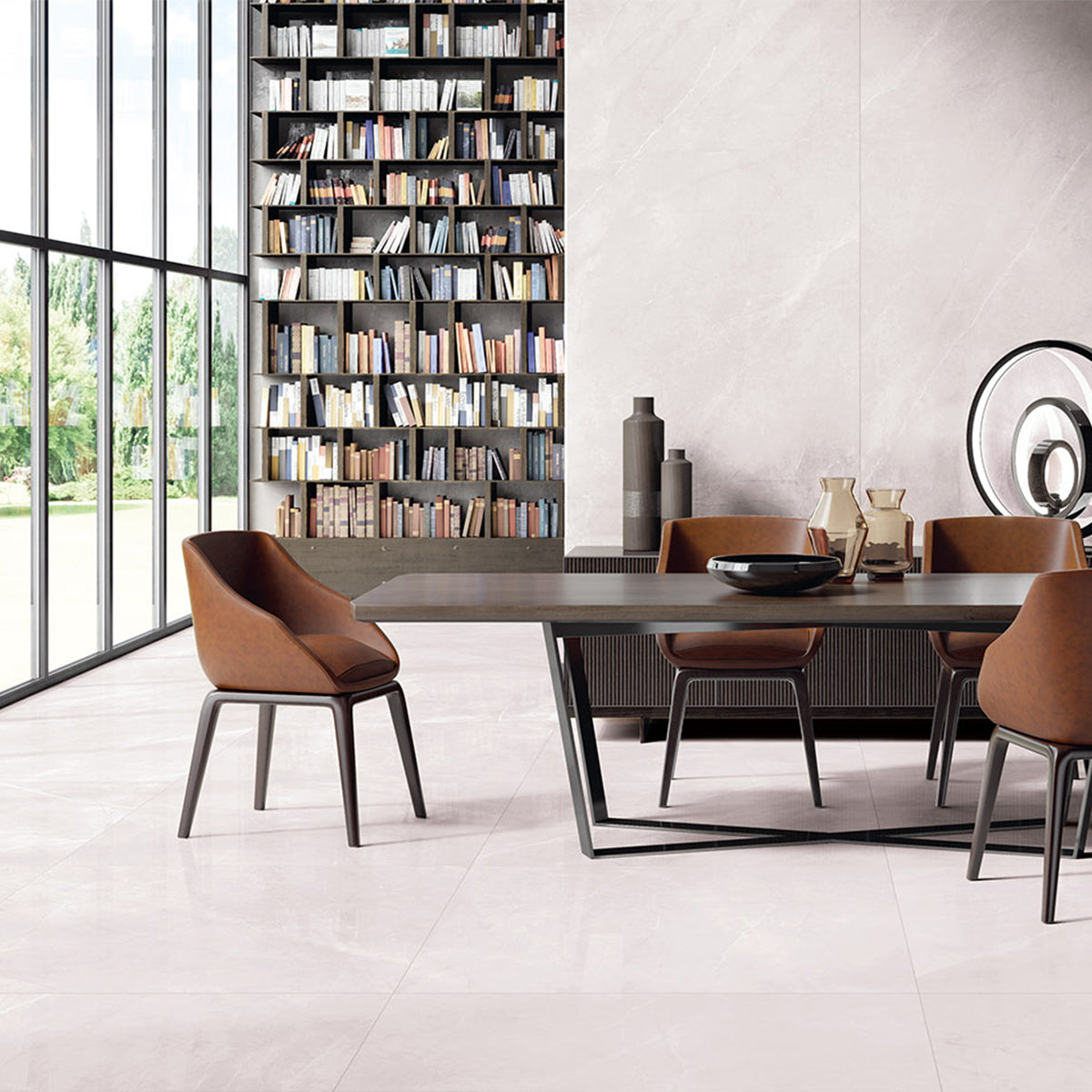 Gres Porcellanato Effetto Marmo 120x120 Pulpis Koji Bianco Levigato - Cerdomus