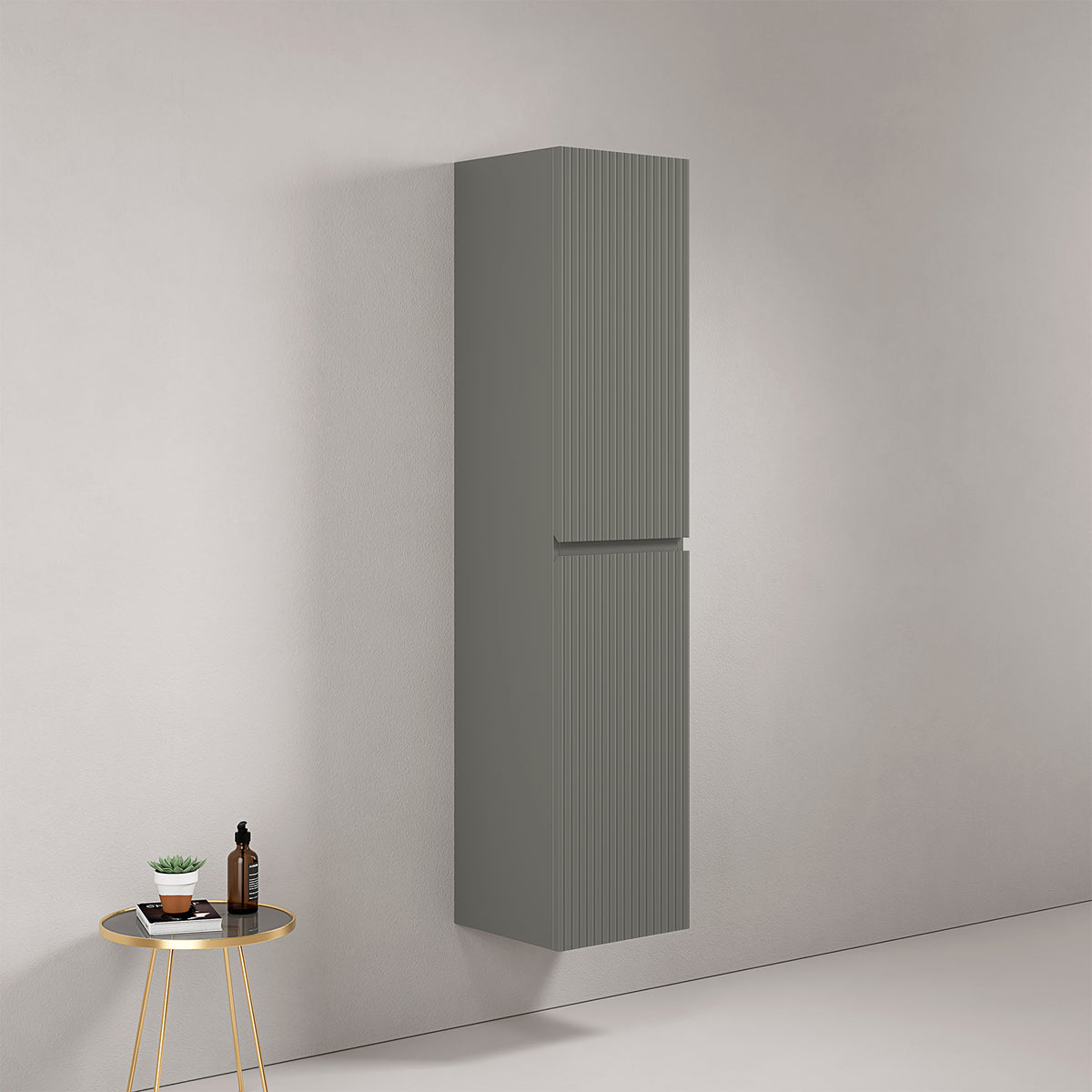 Colonna Sospesa Cannettata H.160 cm Grigio Londra - Fiji Paint Canneté