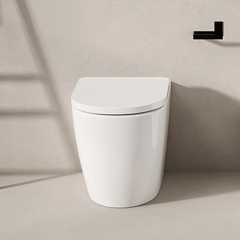 Vaso Filomuro Giada 52 Bianco Lucido e Coprivaso Soft Close - Meda