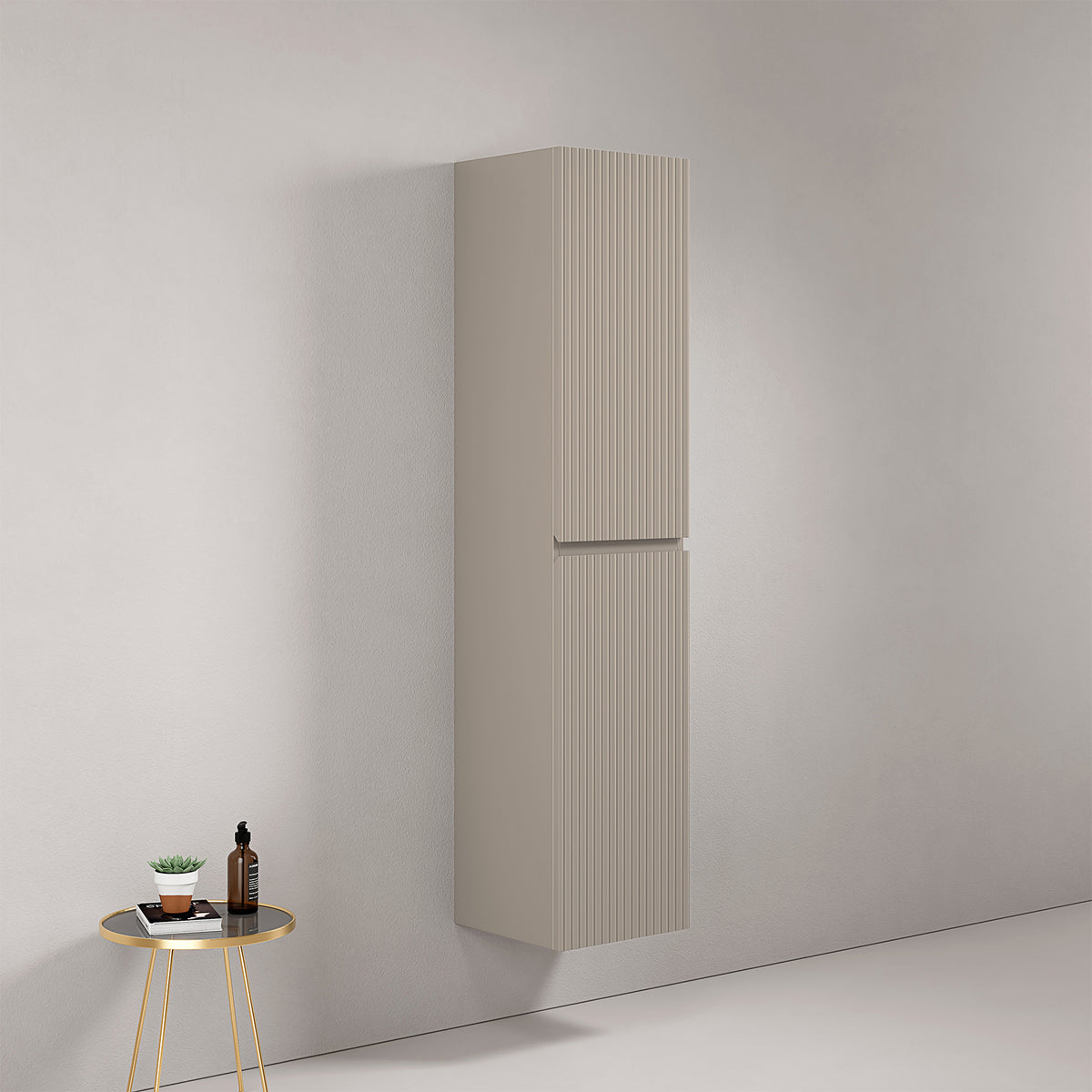 Colonna Sospesa Cannettata H.160 cm Grigio Cenere - Fiji Paint Canneté