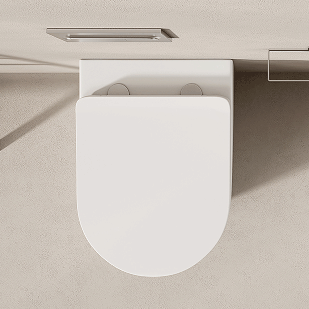 Vaso Filomuro Giada 52 Bianco Opaco e Coprivaso Soft Close - Meda
