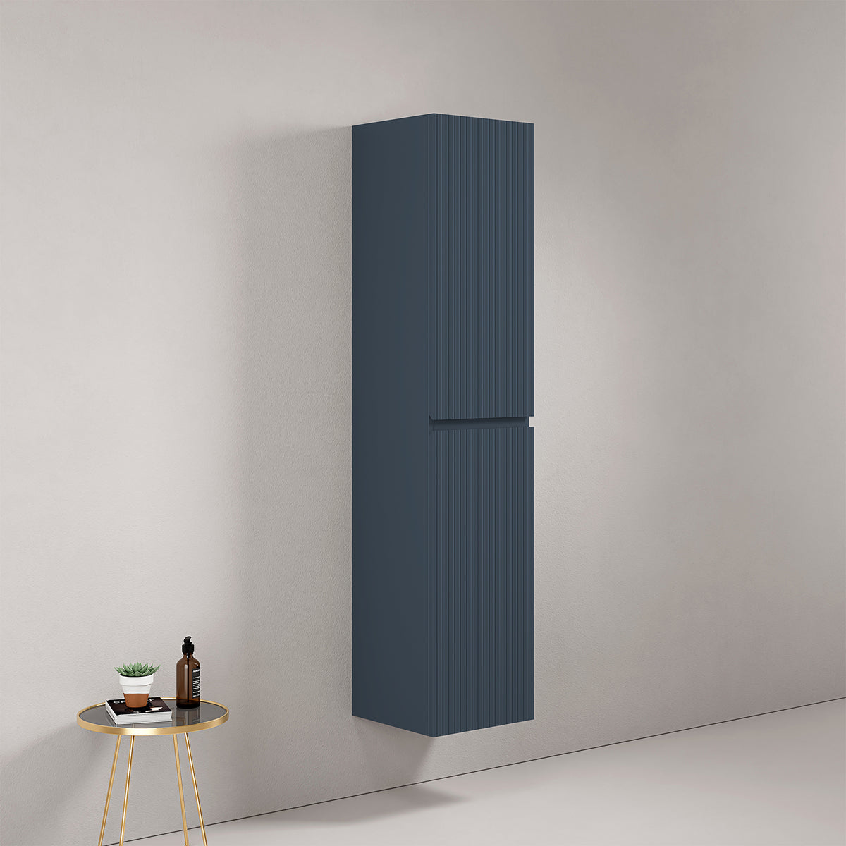 Colonna Sospesa Cannettata H.160 cm Blu Mare - Fiji Paint Canneté