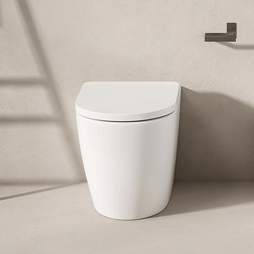 Vaso Filomuro Giada 52 Bianco Opaco e Coprivaso Soft Close - Meda