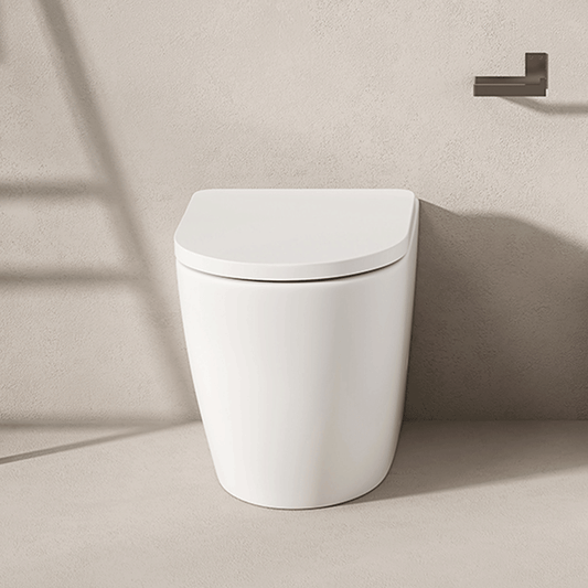 Vaso Filomuro Giada 52 Bianco Opaco e Coprivaso Soft Close - Meda