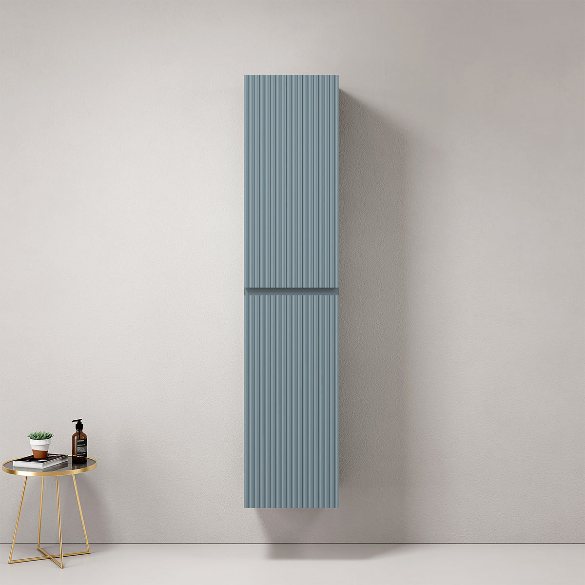 Colonna Sospesa Cannettata H.160 cm Blu Avio - Fiji Paint Canneté