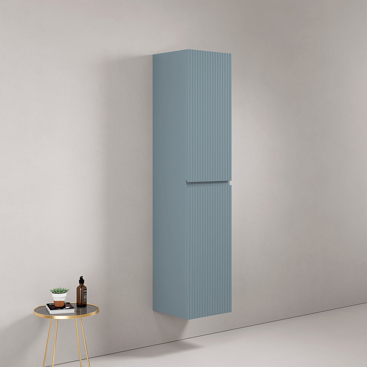 Colonna Sospesa Cannettata H.160 cm Blu Avio - Fiji Paint Canneté