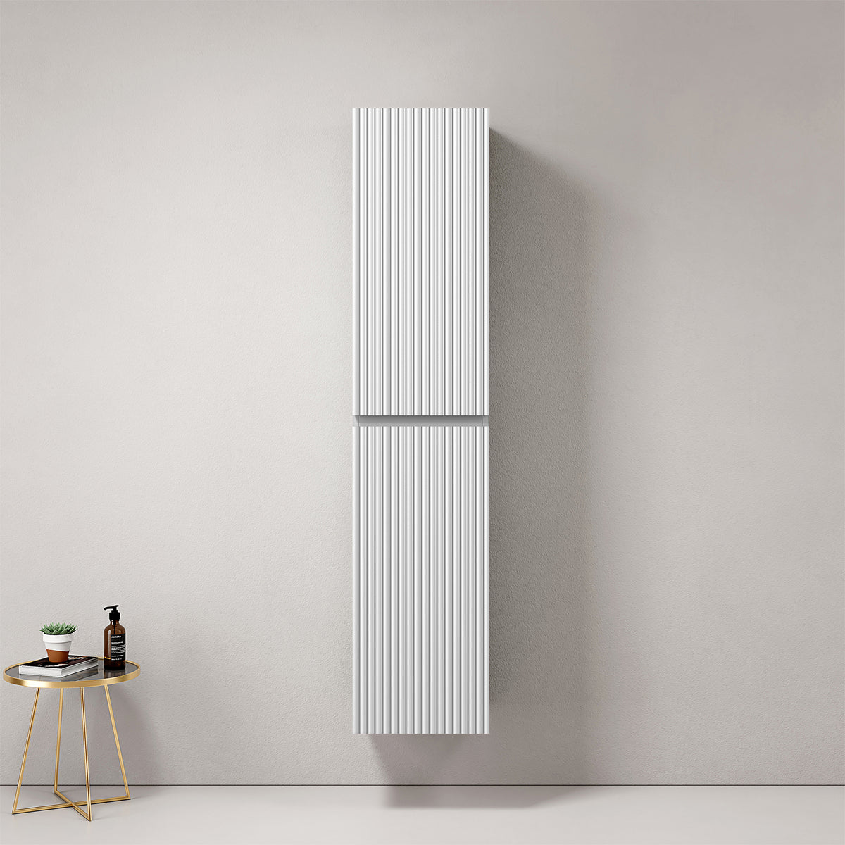 Colonna Sospesa Cannettata H.160 cm Bianco - Fiji Paint Canneté