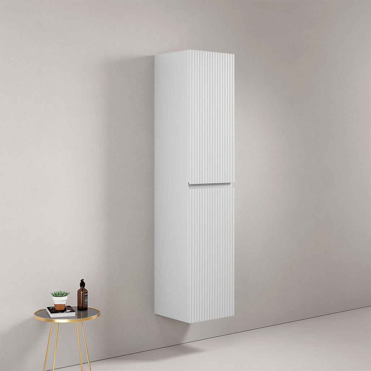 Colonna Sospesa Cannettata H.160 cm Bianco - Fiji Paint Canneté