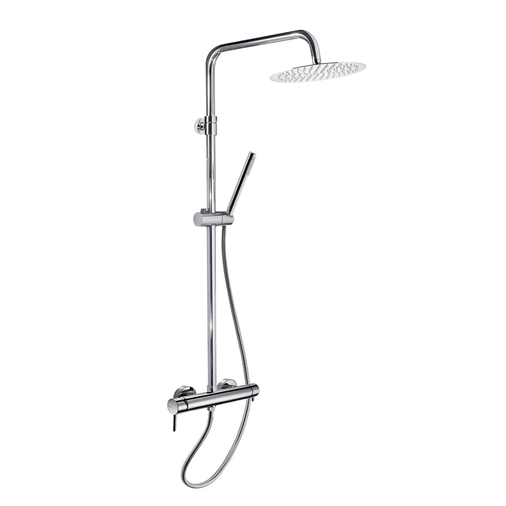 Colonna doccia Mimo Dual Mix in cromo con doccino, design moderno e funzionale per ogni ambiente.