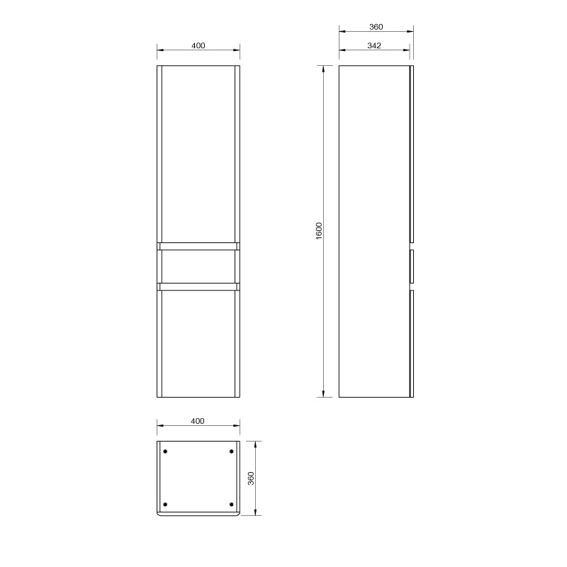 Colonna Sospesa 40 cm Rovere Vienna &#8211; Spazio