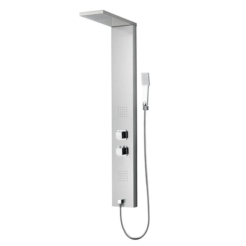Pannello Doccia Miscelatore Termostatico Vale in Acciaio Inox - Spazio (25690216)