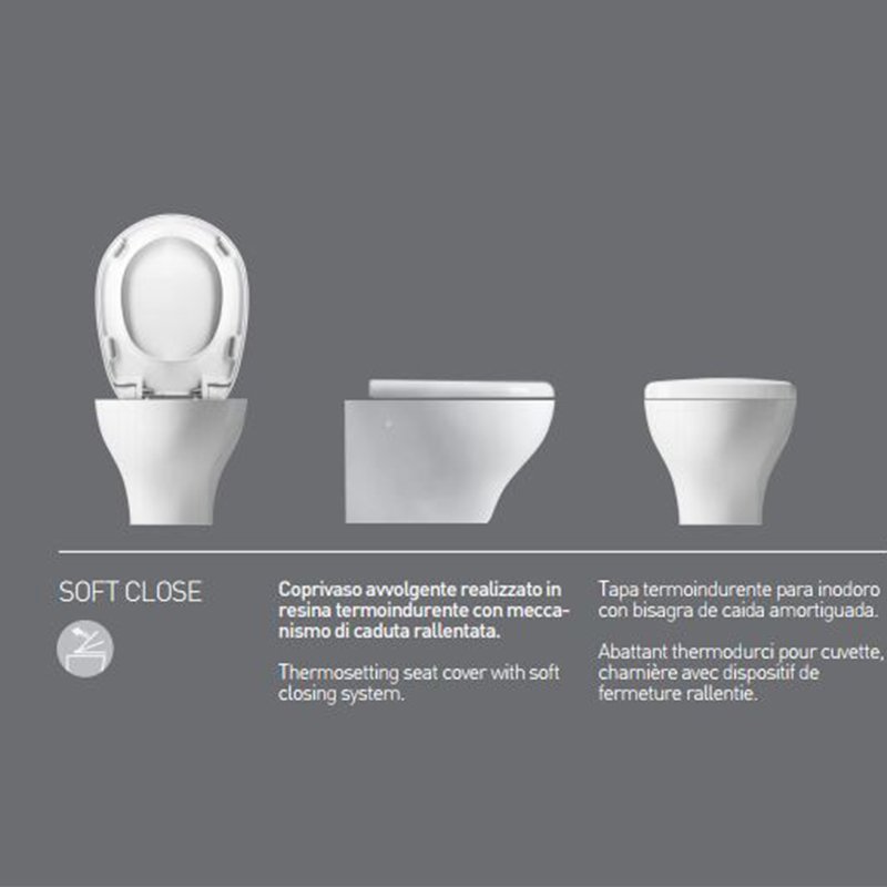 Wc Sospeso Senza Brida Eden Bianco - Ceramica Galassia (25695970)