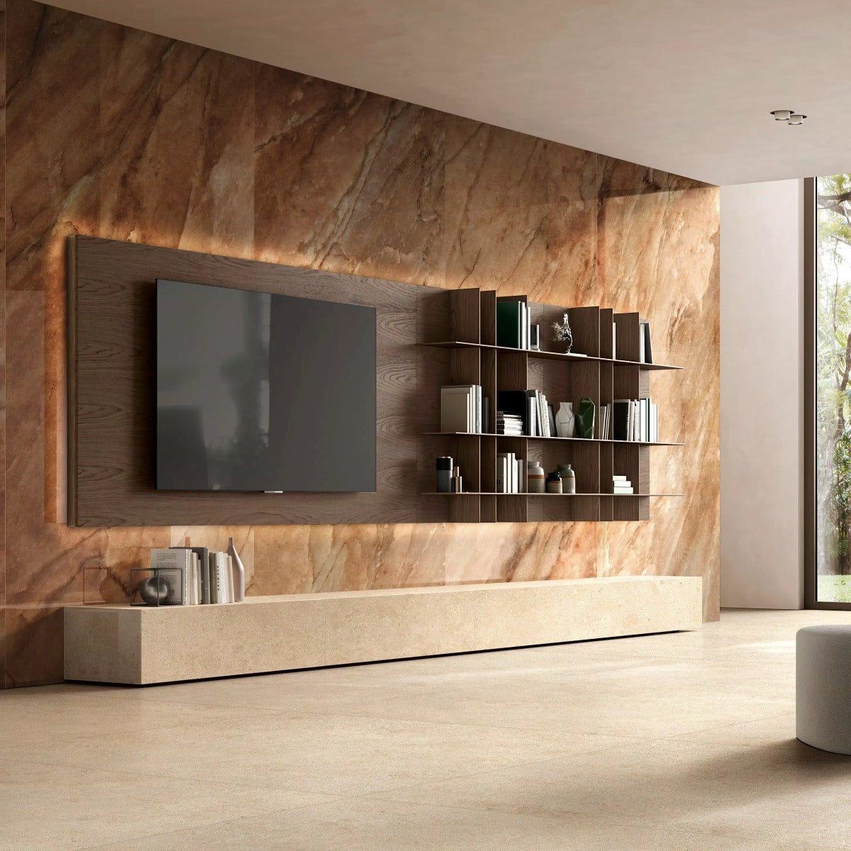 Gres Porcellanato Effetto Pietra Rettificato Silk 120x120 Authentic Luxe Montpellier - Luxury Design
