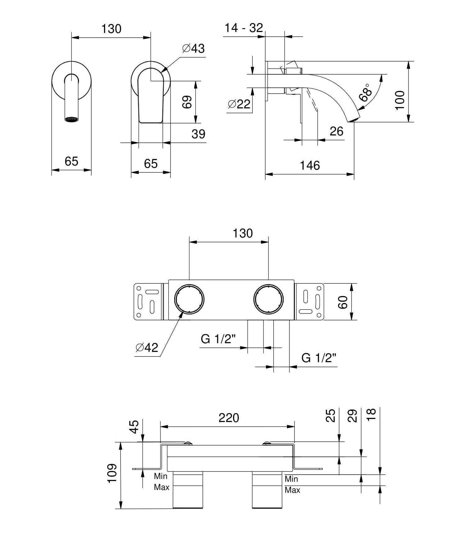 Miscelatore (solo parte esterna) Lavabo Cromo  Myo - Fantini Rubinetti (25673137)