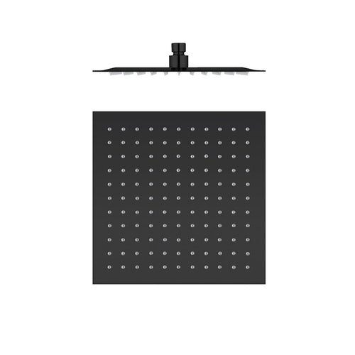 Soffione Doccia Corvino Quadro 25 cm Nero - Spazio (25694939)