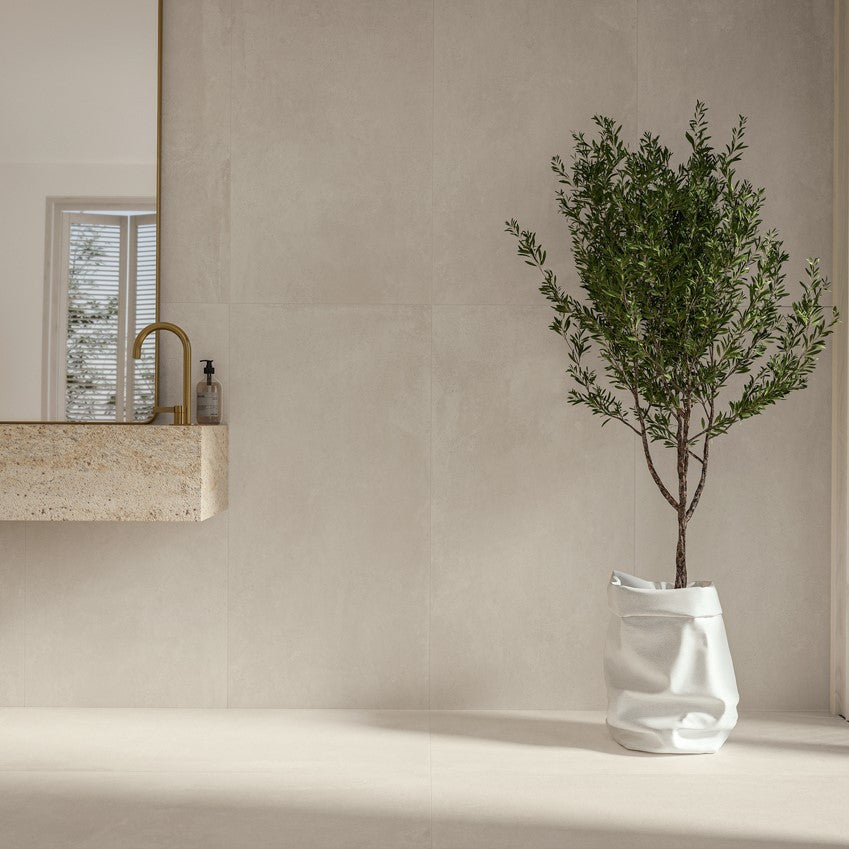 Gres Porcellanato Effetto Cemento 120x120 Azuma Up Ivory Seconda Scelta - Imola Ceramica