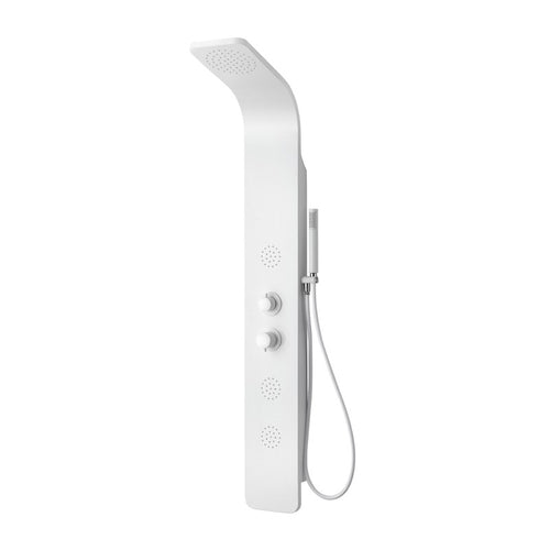 Pannello Doccia Miscelatore Meccanico Nives in Alluminio Bianco - Spazio (25690227)