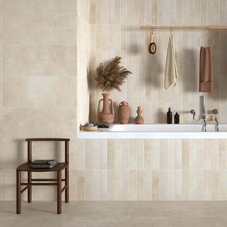 Rivestimento in Ceramica Effetto Resina 25x60 Beige Roma Wall - Herberia