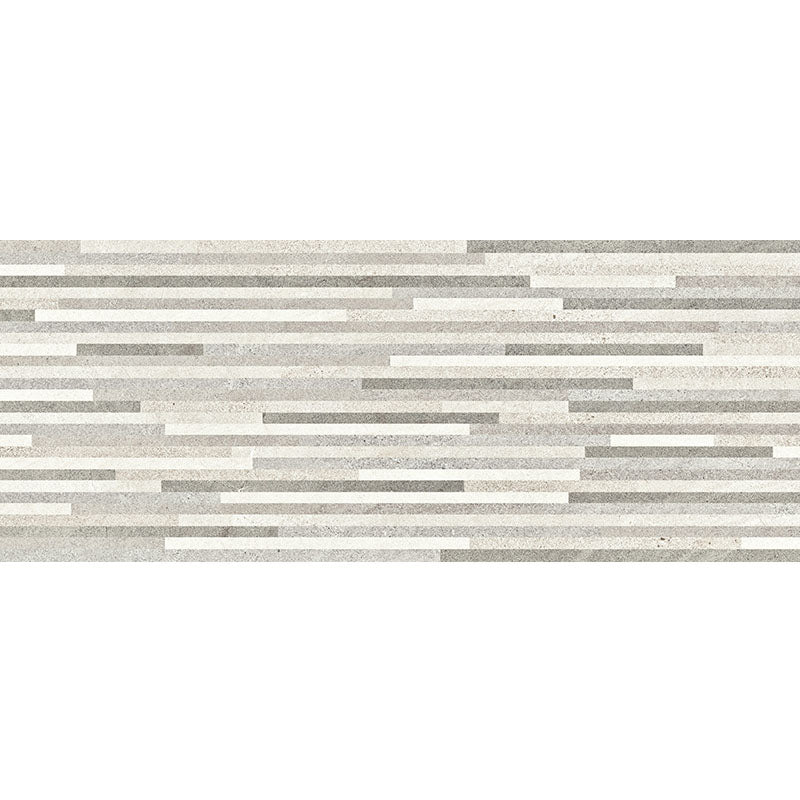 Natural Unrectified Stone Effect Ceramic Cladding 20x50 7mm Habita Stick Grey - Herberia