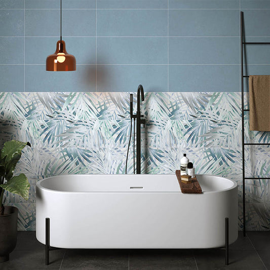 Ceramic Wall Tiles Cement Effect Non-Rectified Natural 25x75 9.5mm Materia Wall Indaco - Herberia