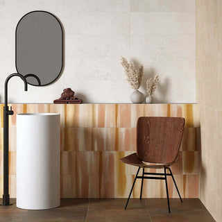 Rivestimento in Ceramica Decoro 25x75 Nuance Warm Materia Wall - Herberia