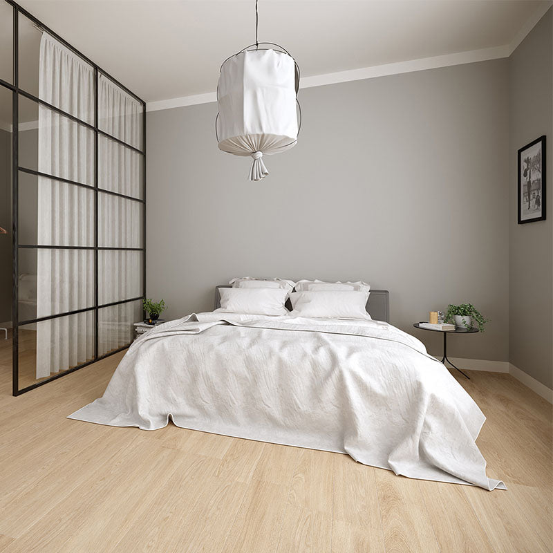 Natural Rectified Wood Effect Porcelain Stoneware 20x120 9.5mm Minmal Wood Oak - Herberia