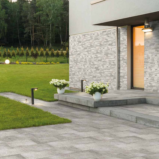 Gres Porcellanato Effetto Pietra 30.5x61 Grigio Roccia - Soluzioni Tiles