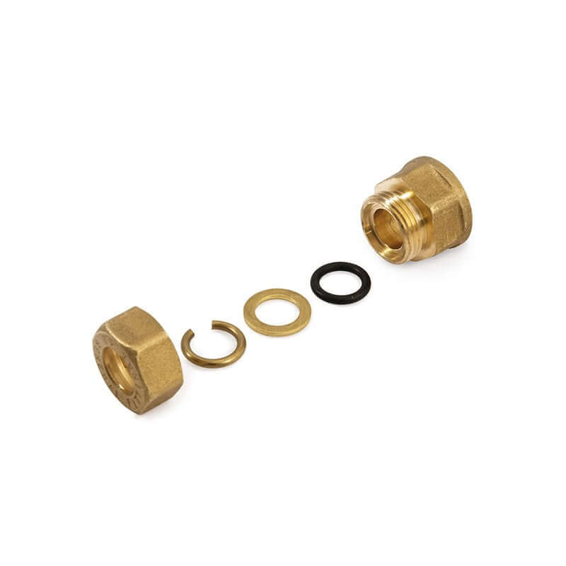 Raccordo Dritto  Femmina Ø 1/2"x12 A Compressione Con Tenuta O-Ring - General Fittings