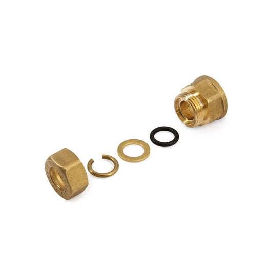 Raccordo Dritto  Femmina Ø 1/2"x12 A Compressione Con Tenuta O-Ring - General Fittings