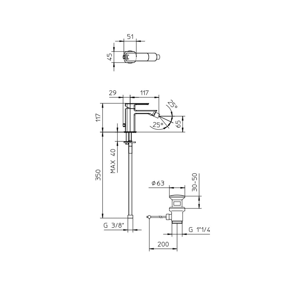 Miscelatore Bidet Cromo Con Piletta Mis - Palazzani (25673298)