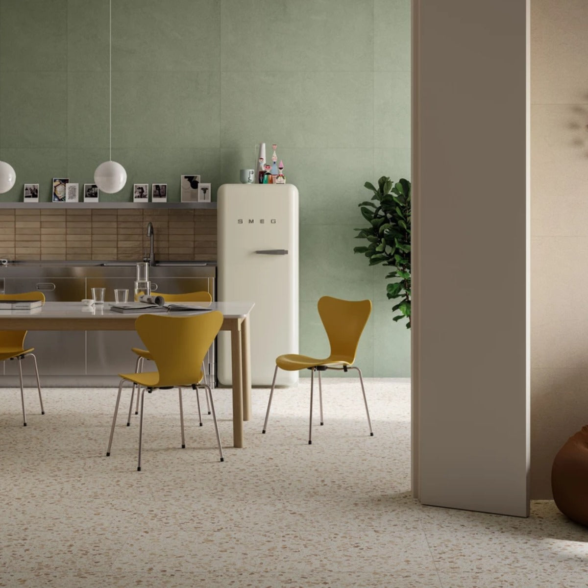 Gres Porcellanato Rettificato Naturale Soft Effetto Graniglia 90X90 - Iro Ivory