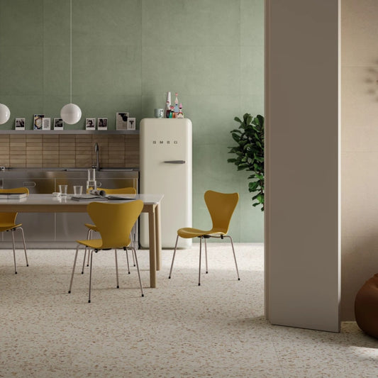Gres Porcellanato Rettificato Naturale Effetto Graniglia 60X120 - Iro Ivory