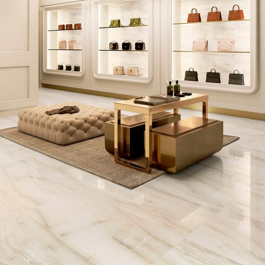 Gres Porcellanato Rettificato Kry Effetto Marmo 30X30 - Akoya Ivory