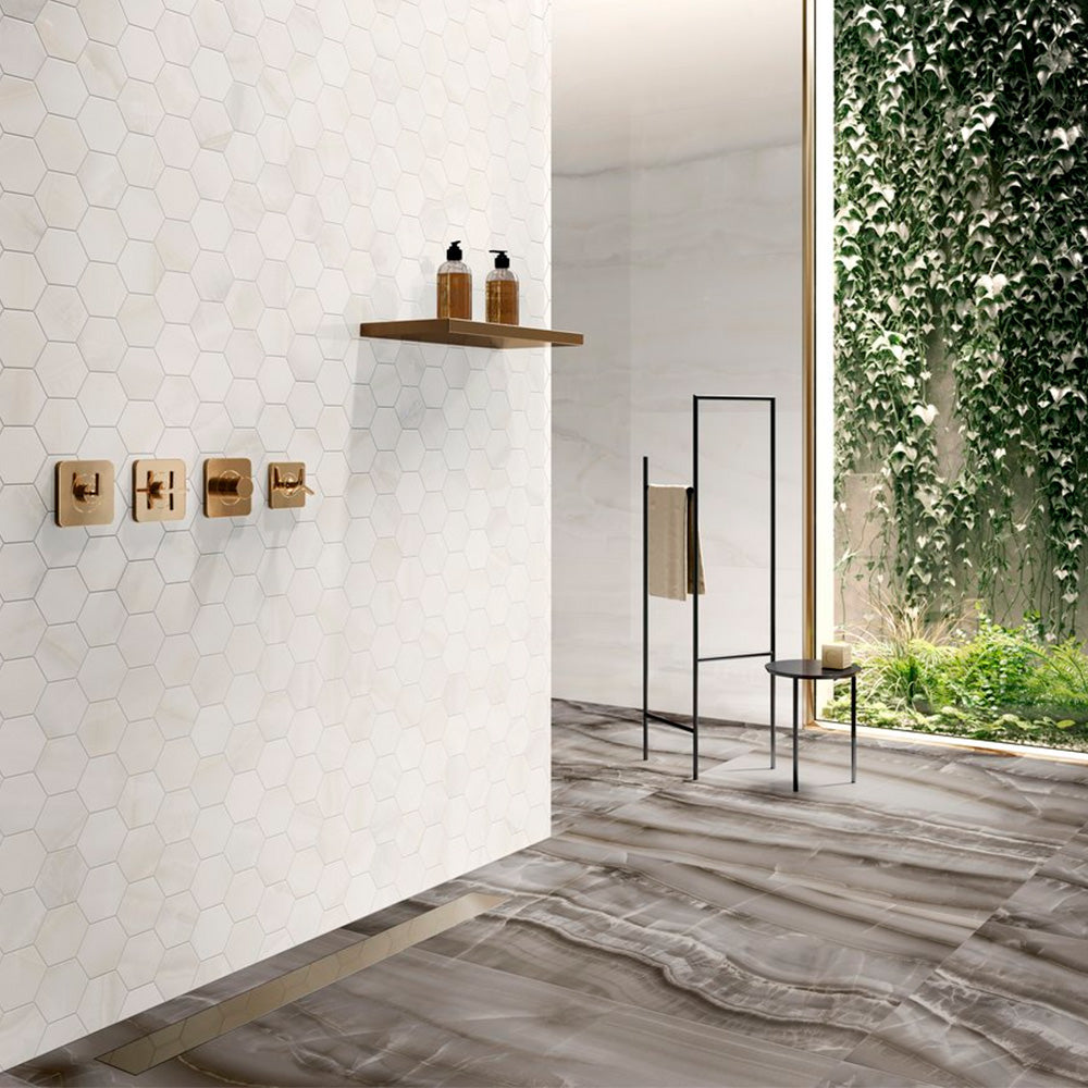 Gres Porcellanato Rettificato Kry Effetto Marmo 7,3X29,6 - Akoya Ocean