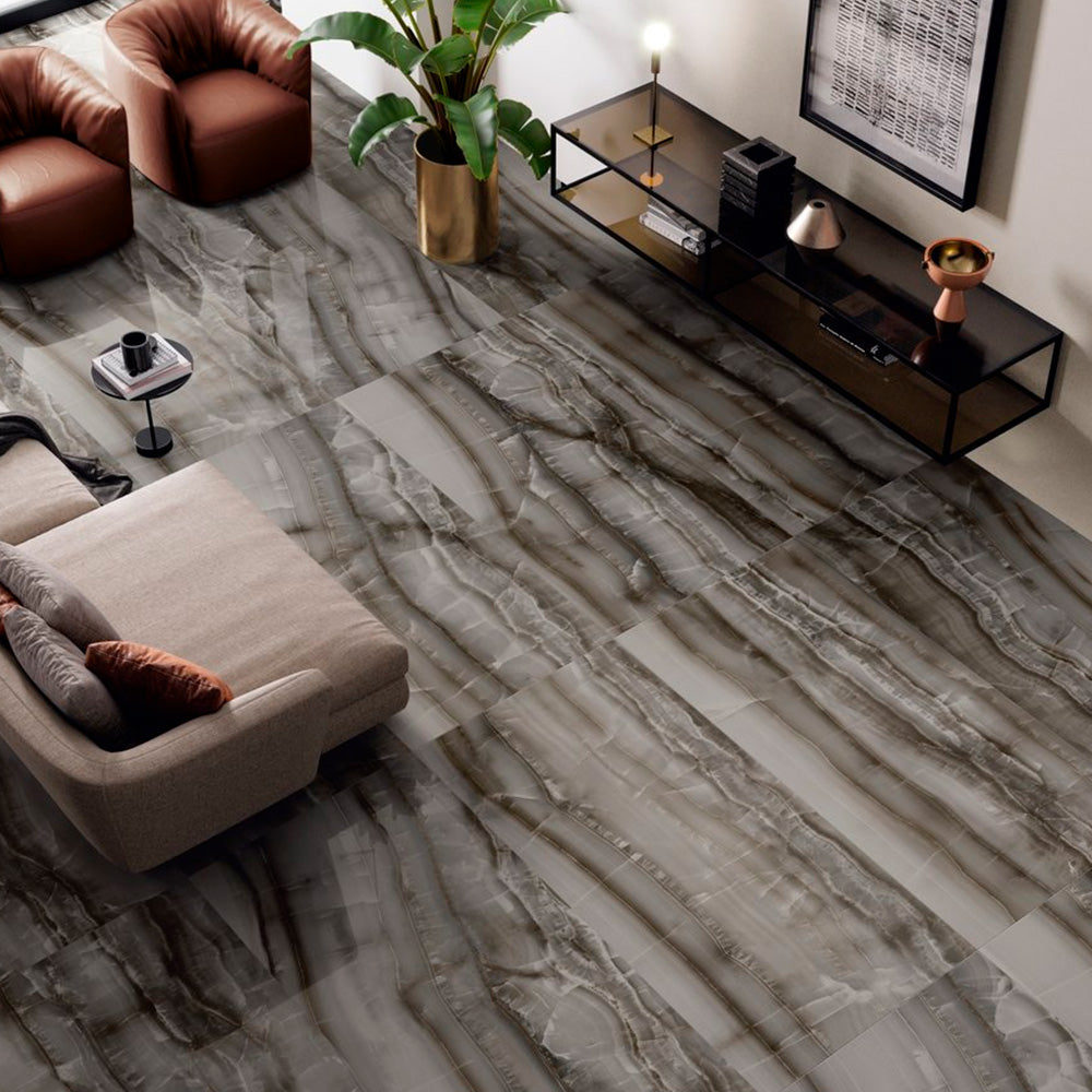 Gres Porcellanato Rettificato Kry Effetto Marmo 7,3X29,6 - Akoya Ocean
