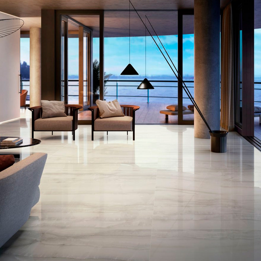 Gres Porcellanato Rettificato Kry Effetto Marmo 7,3X29,6 - Akoya Silver