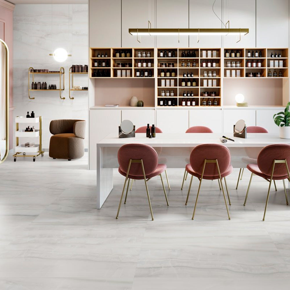 Gres Porcellanato Rettificato Kry Effetto Marmo 7,3X29,6 - Akoya Silver