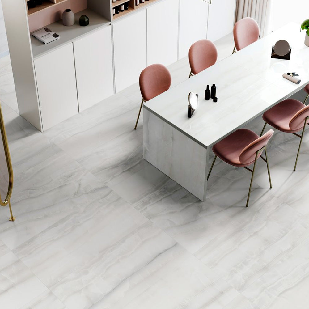 Gres Porcellanato Rettificato Kry Effetto Marmo 7,3X29,6 - Akoya Silver