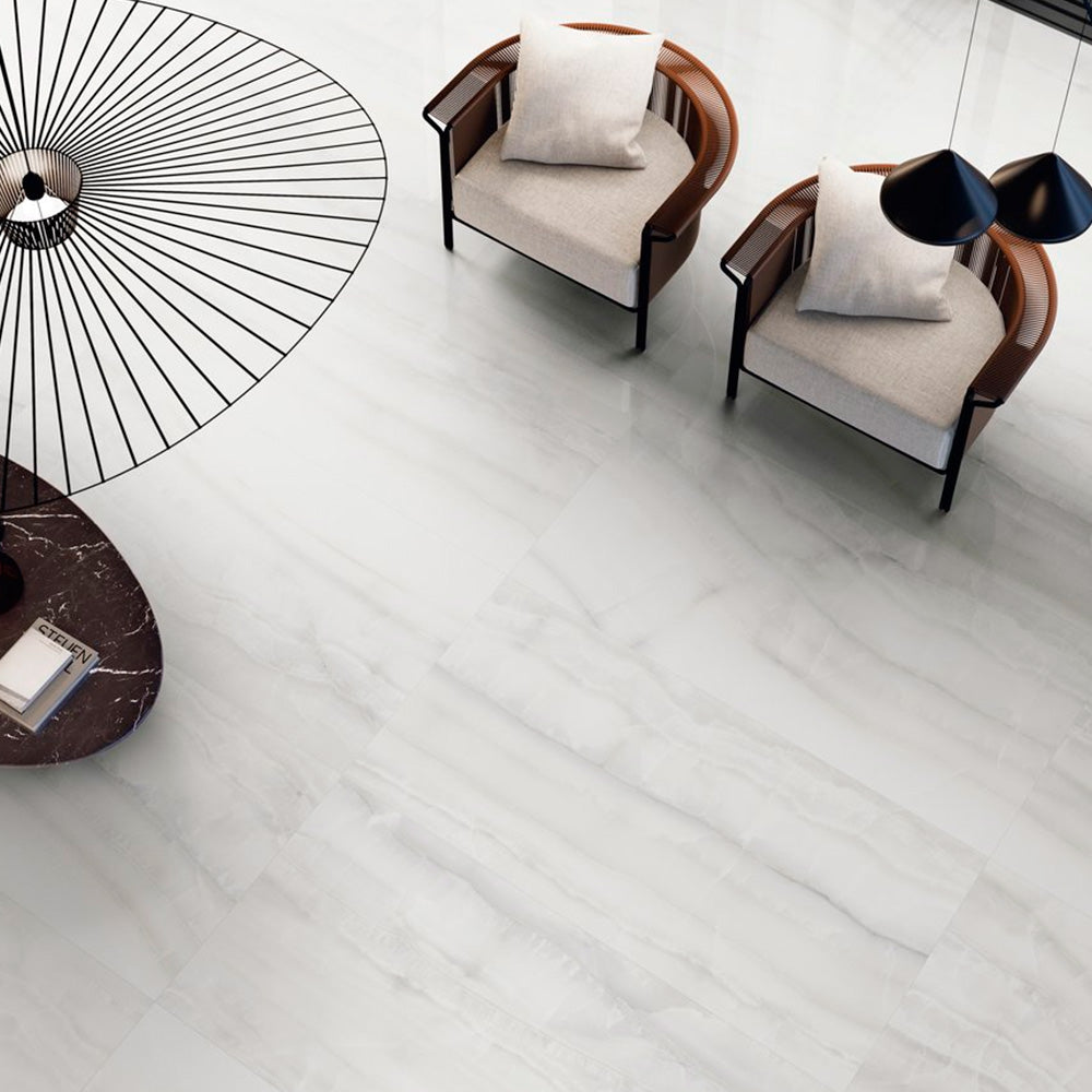 Gres Porcellanato Rettificato Kry Effetto Marmo 7,3X29,6 - Akoya Silver