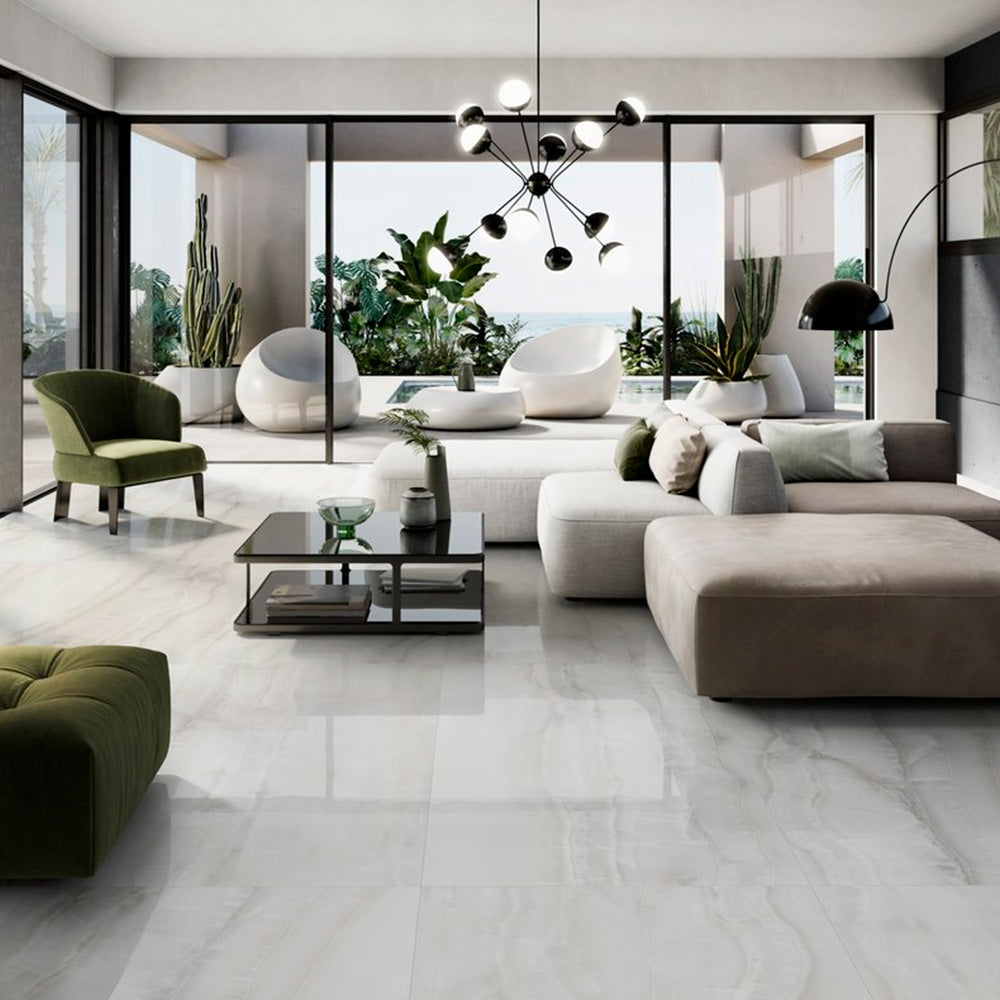 Gres Porcellanato Rettificato Kry Effetto Marmo 30X34,5 - Akoya White