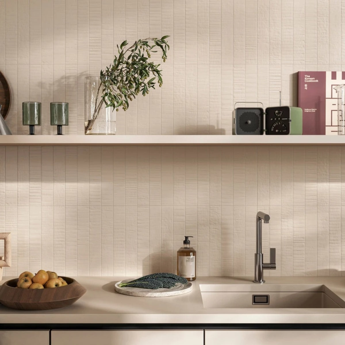 Gres Porcellanato Rettificato Naturale Effetto Legno 5X30 - Iki wood Almond