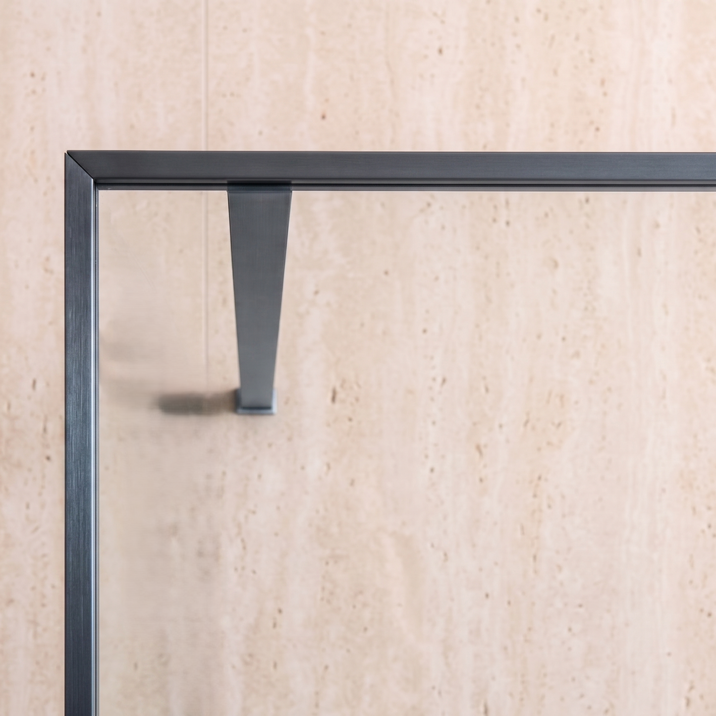 Parete Walk-in 100 cm Vetro Trasparente e Profilo Piombo - Escape