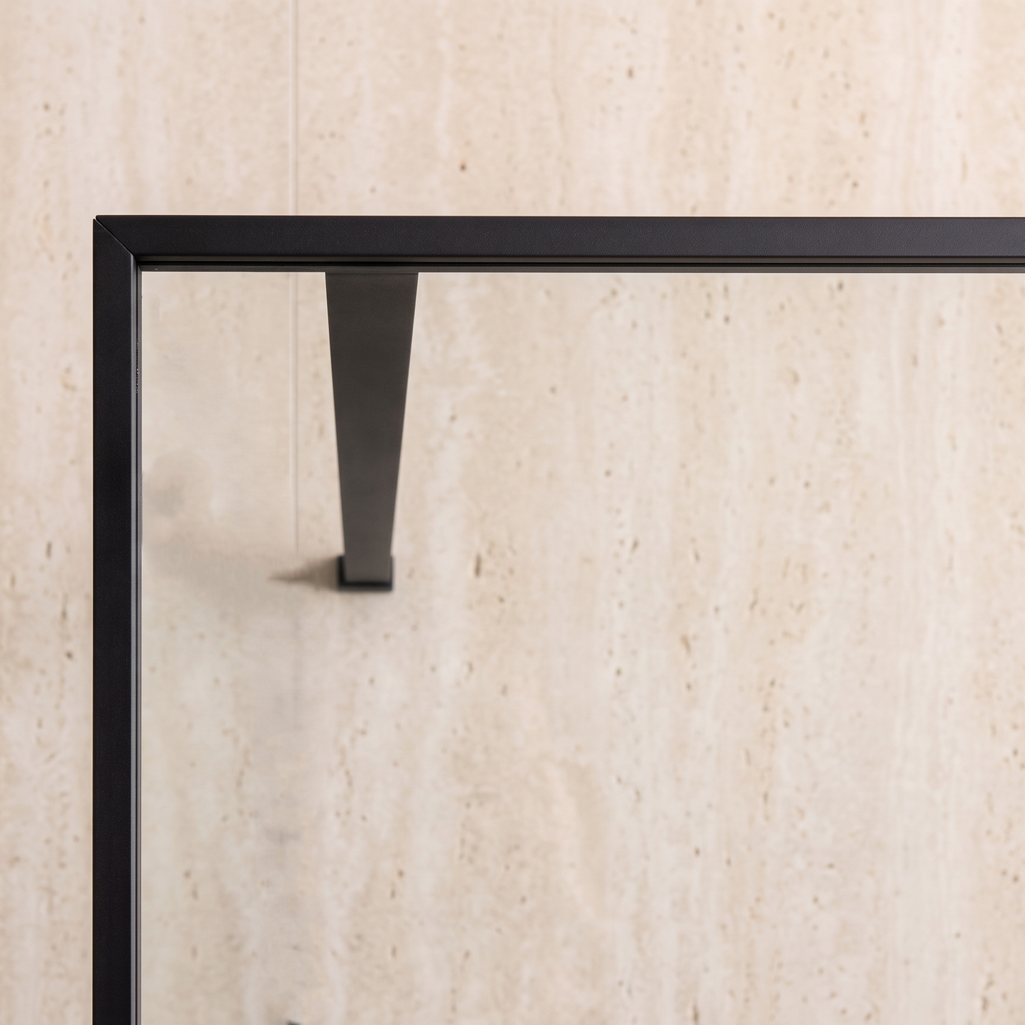 Parete Walk-in 80 cm Vetro Trasparente e Profilo Carbon - Escape