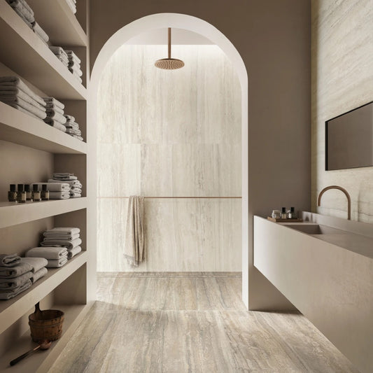 Gres Porcellanato Rettificato Kry Effetto Marmo 90X180 - Invictus Beige