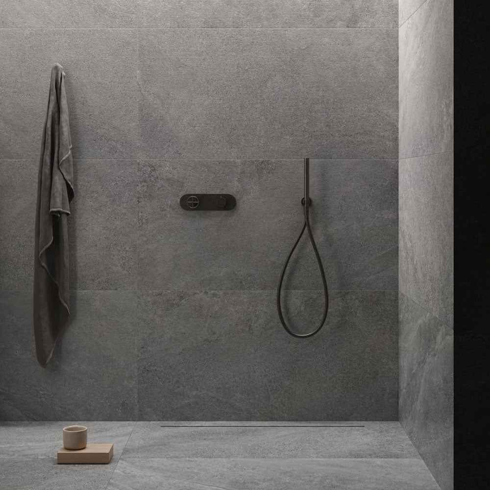 Gres Porcellanato Rettificato Naturale Effetto Pietra 90X90 - Bergstone Dark