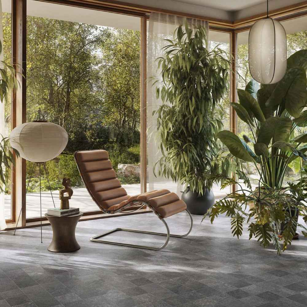 Gres Porcellanato Rettificato Naturale Effetto Pietra 90X90 - Bergstone Dark