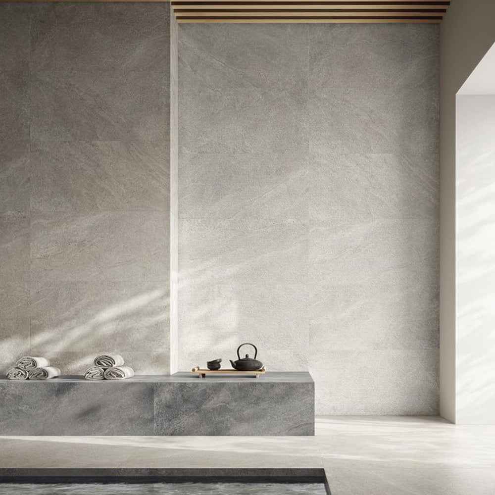 Gres Porcellanato Rettificato Rigato Effetto Pietra 60X120 - Bergstone Pearl