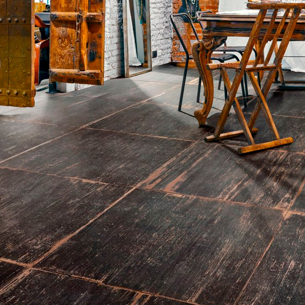 Gres Porcellanato Rettificato Naturale Effetto Legno 30X120 - Blendart Dark